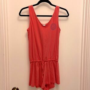 Ivory Ella Pink Cotton Romper - Size XS‎